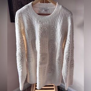 Cream Patchwork Sweater
